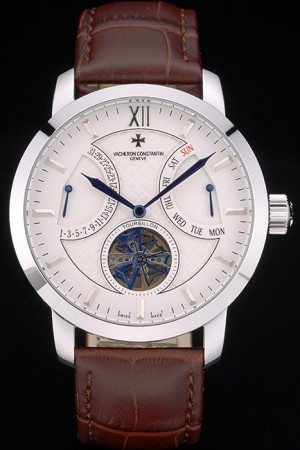 Vacheron Constantin Luxury Leather Replica Relojes 80228